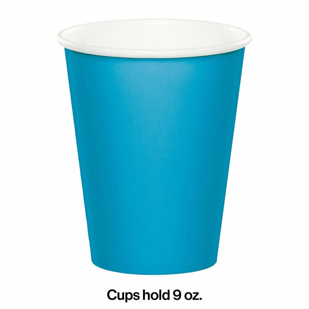 Turquoise 9oz Paper Cup 24ct - Toy World Inc