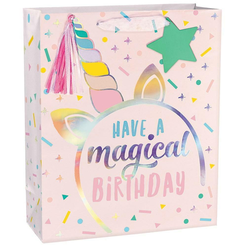 Unicorn Birthday Large Bag - Toy World Inc