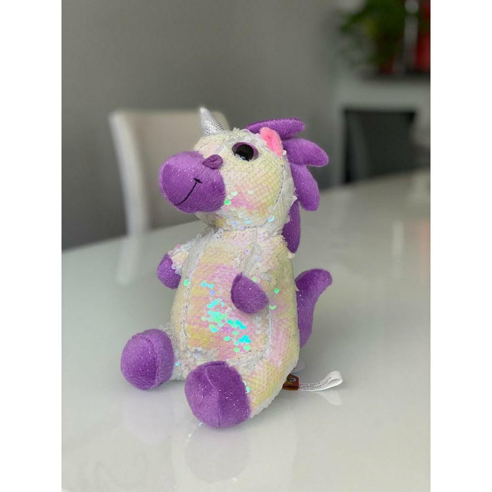 Unicorn Sequin Animal 10in - Toy World Inc