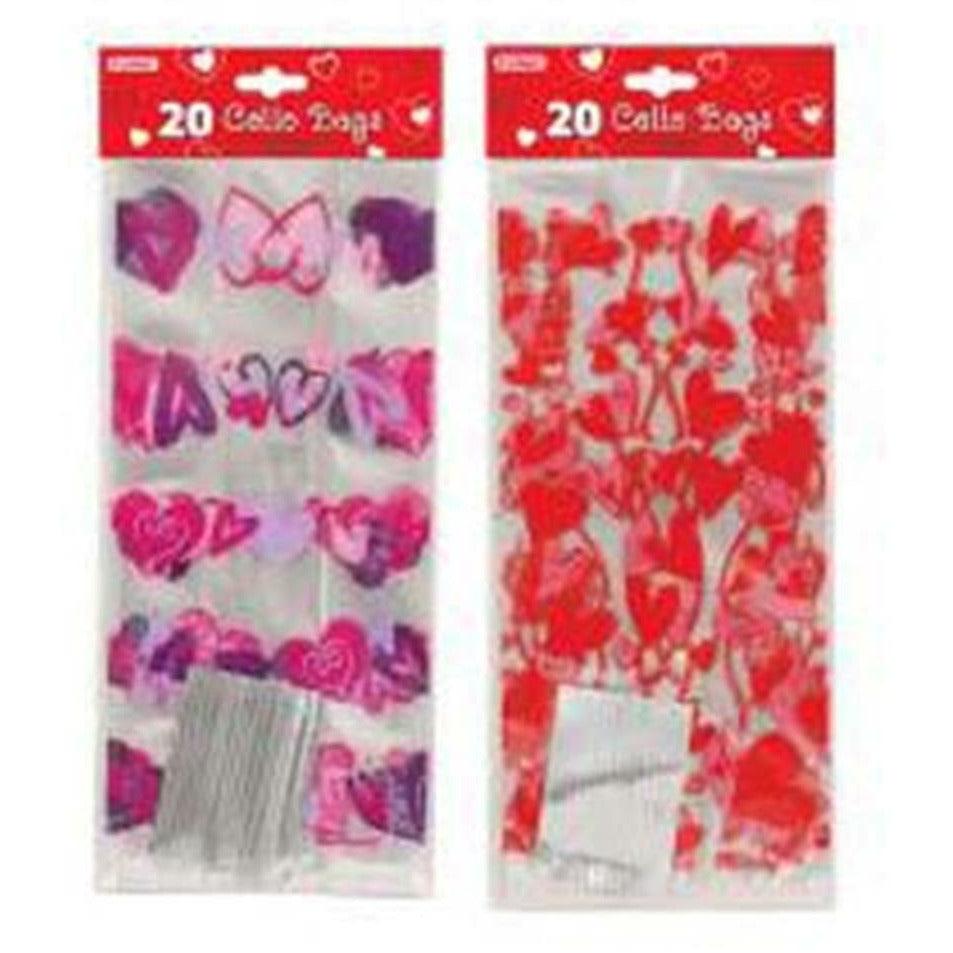 Valentine Cello Bag 20ct - Toy World Inc