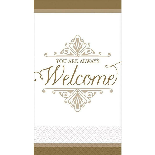 Weding Reception Gold Premium Guest Towels 16ct - Toy World Inc