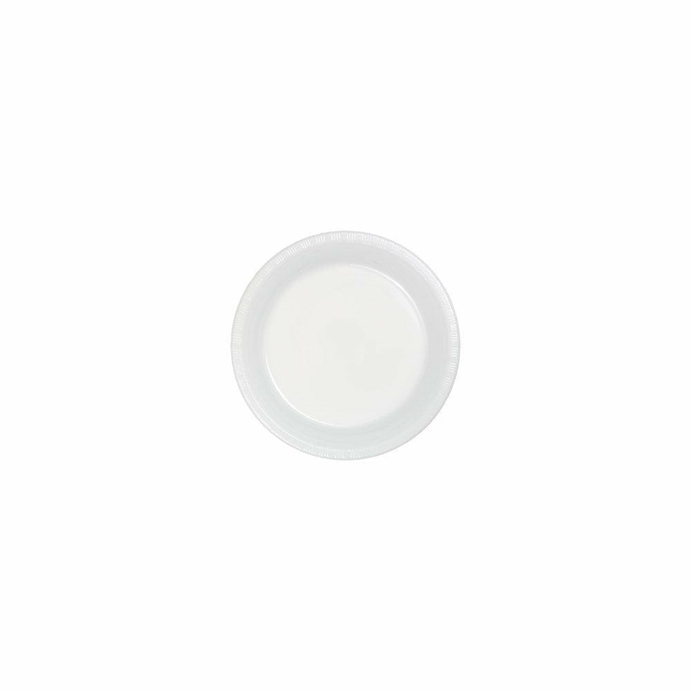 White 10in Plastic Plate 20ct - Toy World Inc