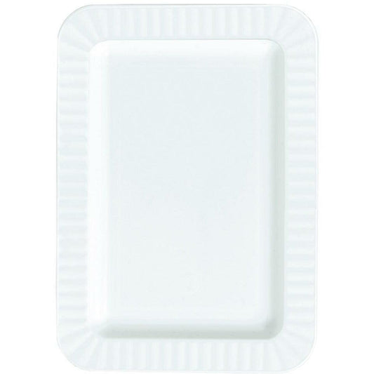 White Premium Plastic Appetizer Trays 32ct. - Toy World Inc