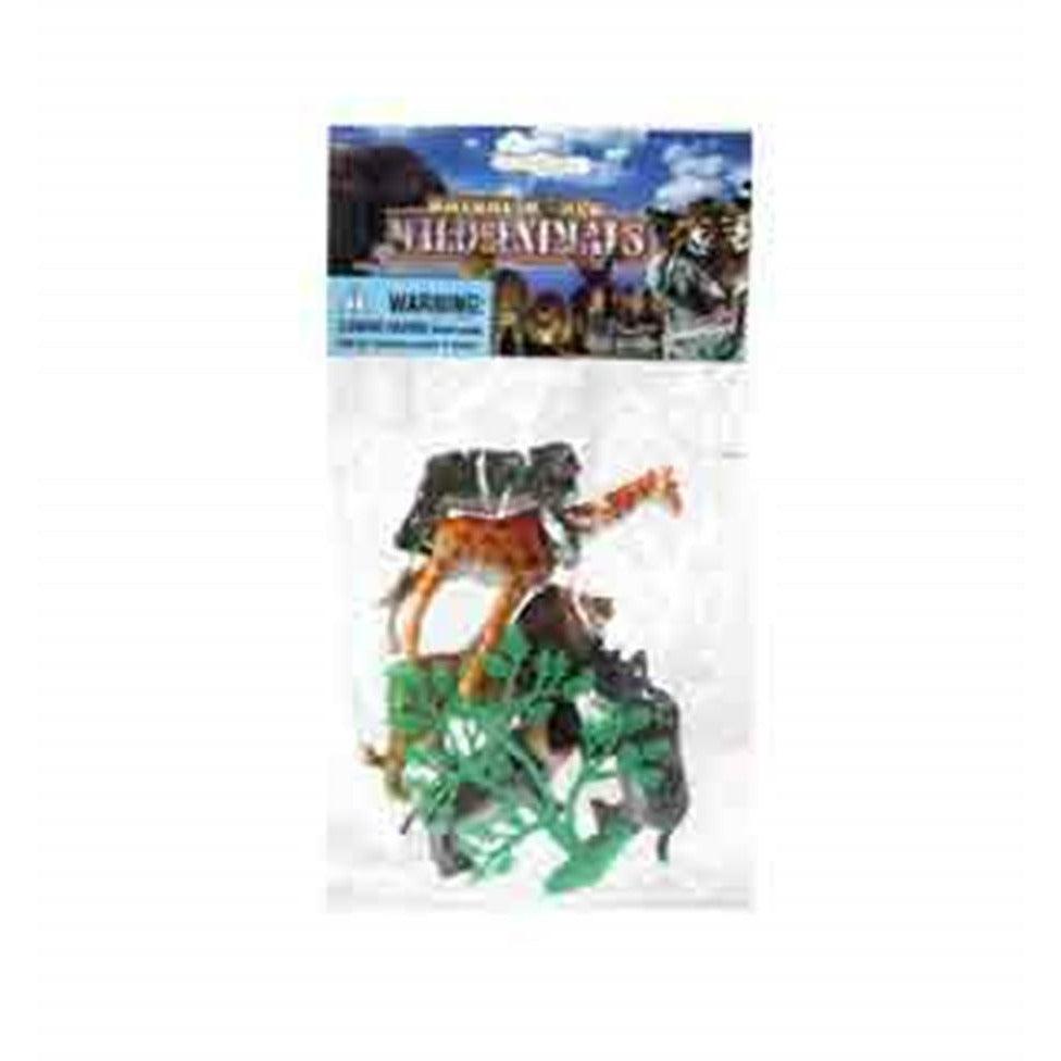 Wild Animal 4in 5ct w 1ct Tree(974340 - Toy World Inc