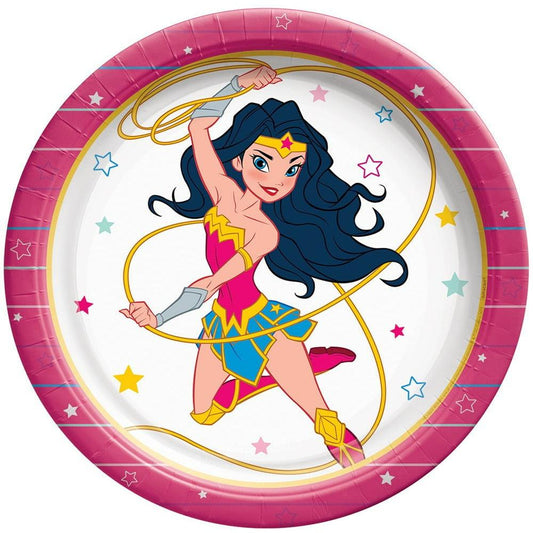 Young DC 9in Round Plate 8ct - Toy World Inc